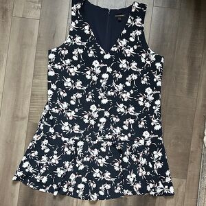 Banana Republic navy floral dress